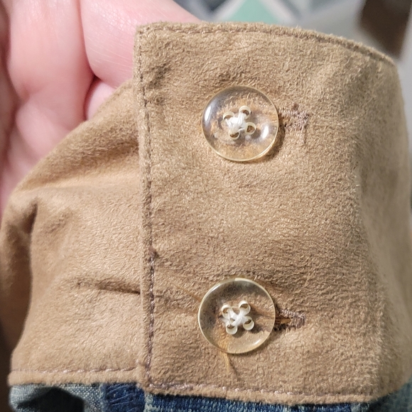 Contour Y2k Denim and Suede Skirt - Picture 5 of 9